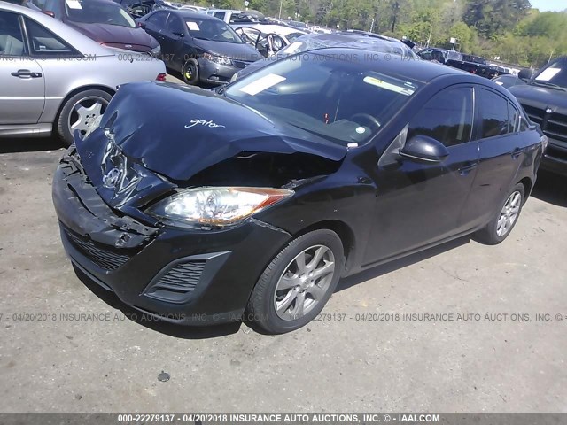 JM1BL1SF6A1323584 - 2010 MAZDA 3 I BLACK photo 2