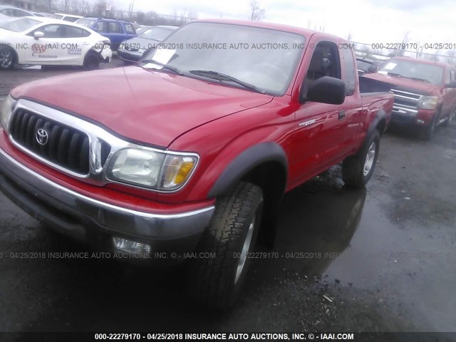 5TESN92N64Z426711 - 2004 TOYOTA TACOMA XTRACAB PRERUNNER RED photo 2