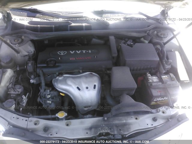 JTNBE46K373006969 - 2007 TOYOTA CAMRY NEW GENERAT CE/LE/XLE/SE SILVER photo 10