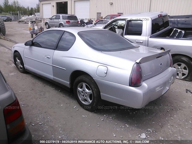 2G1WW12E929357217 - 2002 CHEVROLET MONTE CARLO LS SILVER photo 3