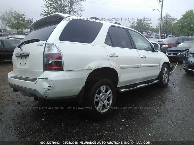 2HNYD18906H502120 - 2006 ACURA MDX TOURING WHITE photo 4