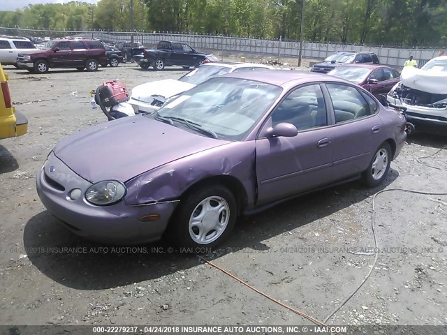 1FALP52U0TA240661 - 1996 FORD TAURUS GL PURPLE photo 2