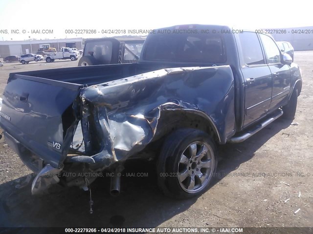 5TBET34126S537629 - 2006 TOYOTA TUNDRA DOUBLE CAB SR5 Light Blue photo 4