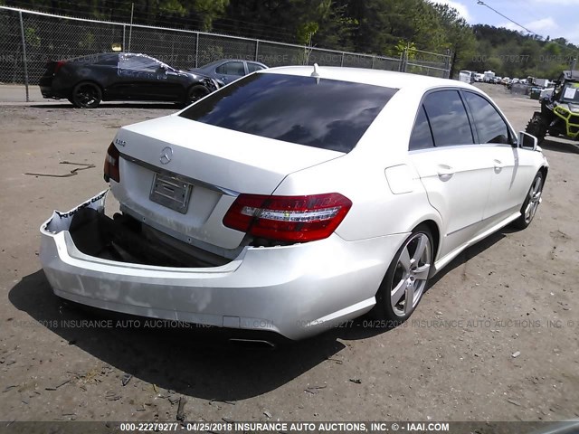 WDDHF5GB9BA419103 - 2011 MERCEDES-BENZ E 350 WHITE photo 4