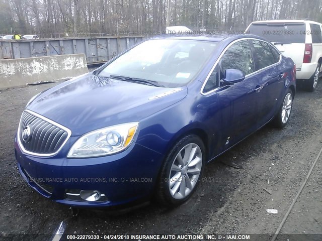 1G4PR5SK8D4112295 - 2013 BUICK VERANO CONVENIENCE BLUE photo 2