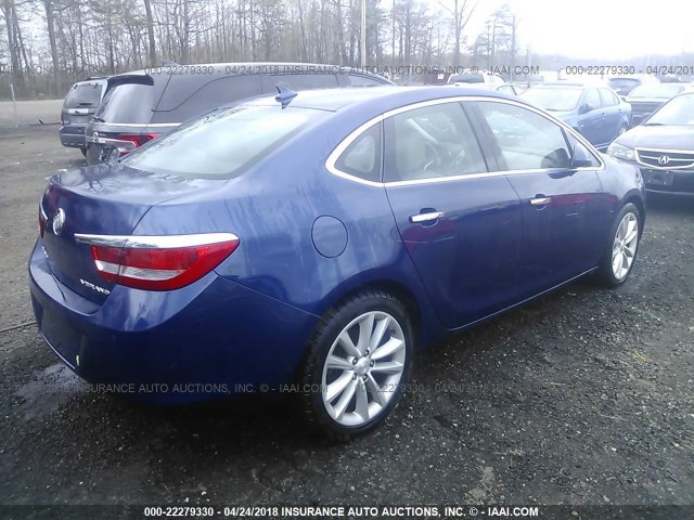 1G4PR5SK8D4112295 - 2013 BUICK VERANO CONVENIENCE BLUE photo 4