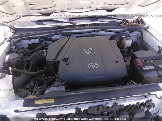 3TMJU4GN6FM176672 - 2015 TOYOTA TACOMA DOUBLE CAB PRERUNNER WHITE photo 10