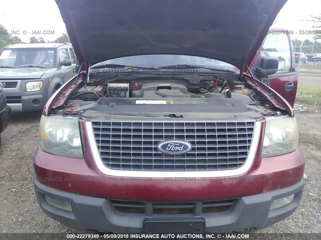 1FMPU16L54LB38675 - 2004 FORD EXPEDITION XLT BURGUNDY photo 10