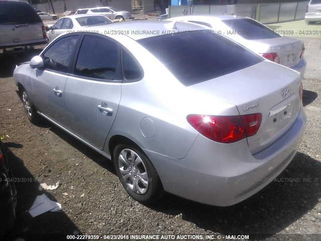 KMHDU4AD4AU943822 - 2010 HYUNDAI ELANTRA BLUE/GLS/SE SILVER photo 3