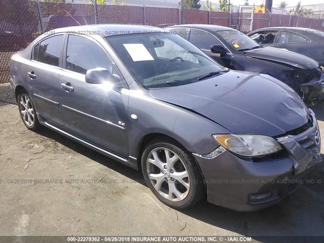 JM1BK324081830164 - 2008 MAZDA 3 S GRAY photo 1