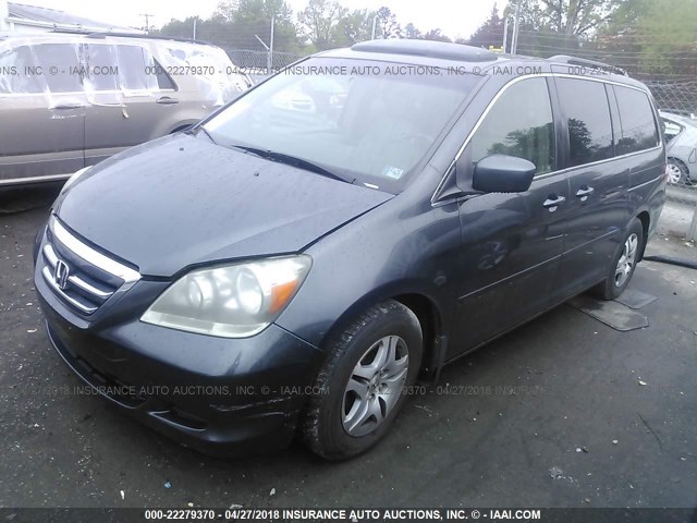 5FNRL38736B456862 - 2006 HONDA ODYSSEY EXL BLACK photo 2