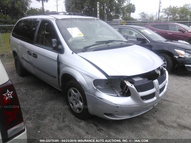 1D8GP24343B140377 - 2003 DODGE GRAND CARAVAN SE SILVER photo 1