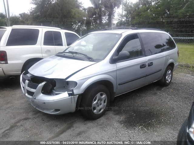 1D8GP24343B140377 - 2003 DODGE GRAND CARAVAN SE SILVER photo 2