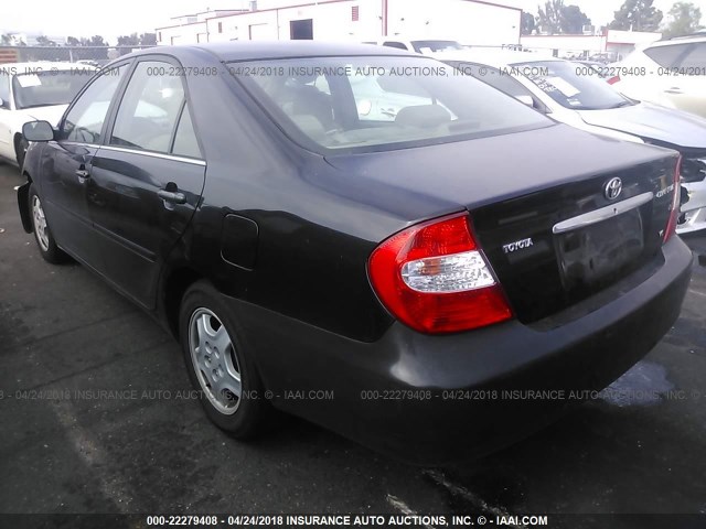4T1BF32K23U043545 - 2003 TOYOTA CAMRY LE/XLE/SE BLACK photo 3