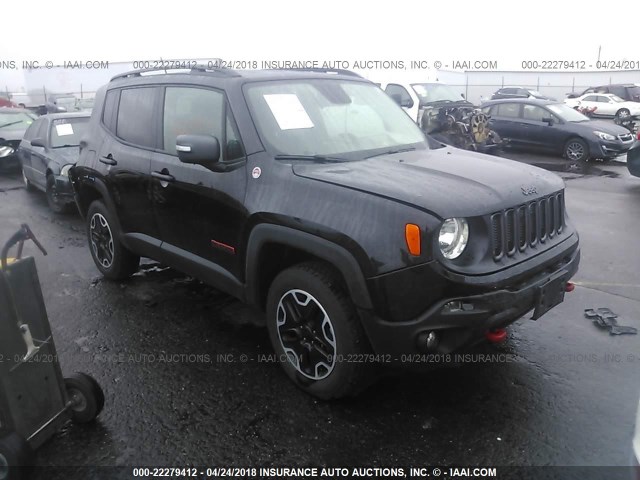 ZACCJBCB5HPF90012 - 2017 JEEP RENEGADE TRAILHAWK BLACK photo 1