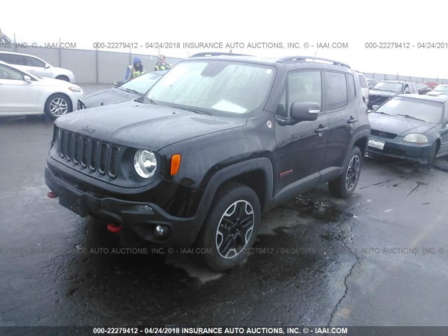 ZACCJBCB5HPF90012 - 2017 JEEP RENEGADE TRAILHAWK BLACK photo 2