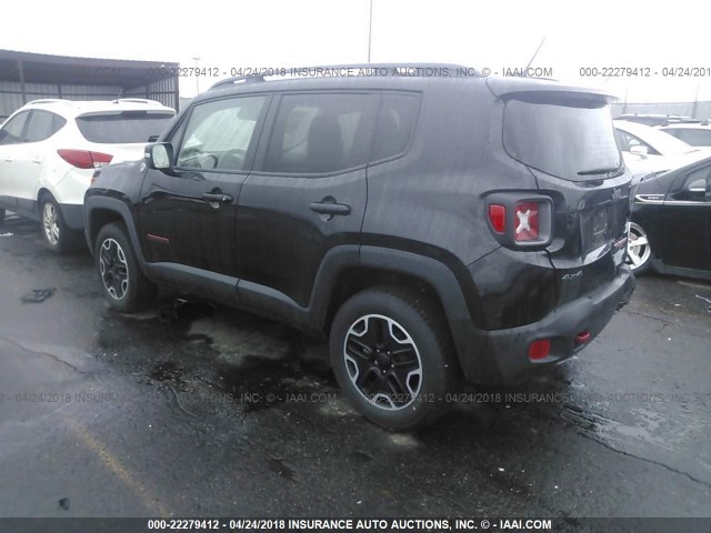 ZACCJBCB5HPF90012 - 2017 JEEP RENEGADE TRAILHAWK BLACK photo 3