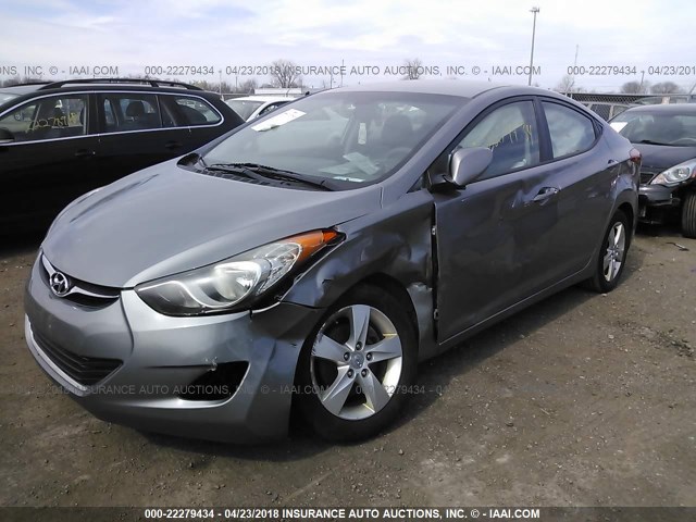 KMHDH4AE7BU123328 - 2011 HYUNDAI ELANTRA GLS/LIMITED GRAY photo 2