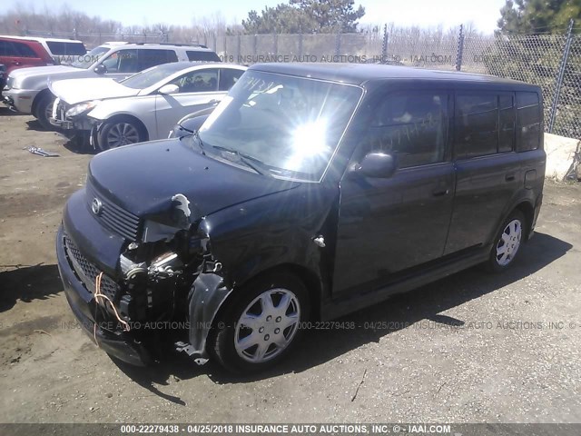 JTLKT324264039647 - 2006 TOYOTA SCION XB BLACK photo 2