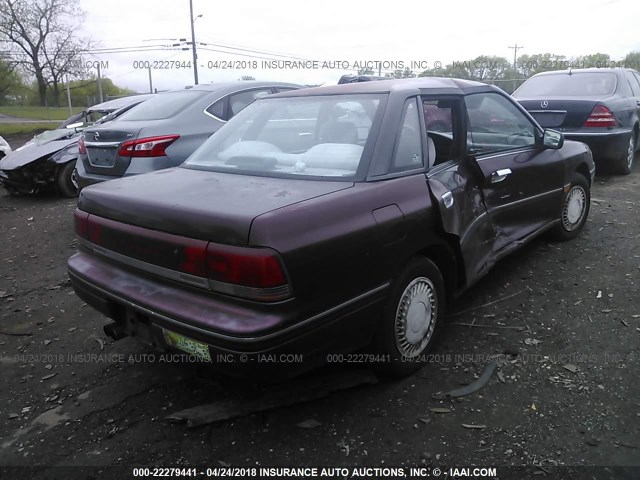 4S3BC6336P9664351 - 1993 SUBARU LEGACY L BURGUNDY photo 4