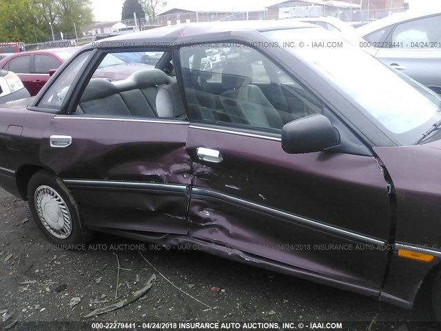 4S3BC6336P9664351 - 1993 SUBARU LEGACY L BURGUNDY photo 6