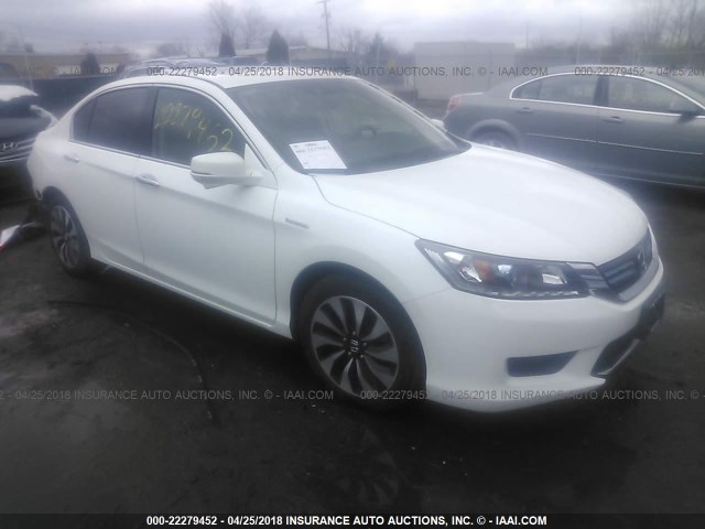 1HGCR6F56EA003688 - 2014 HONDA ACCORD HYBRID/EXL WHITE photo 1