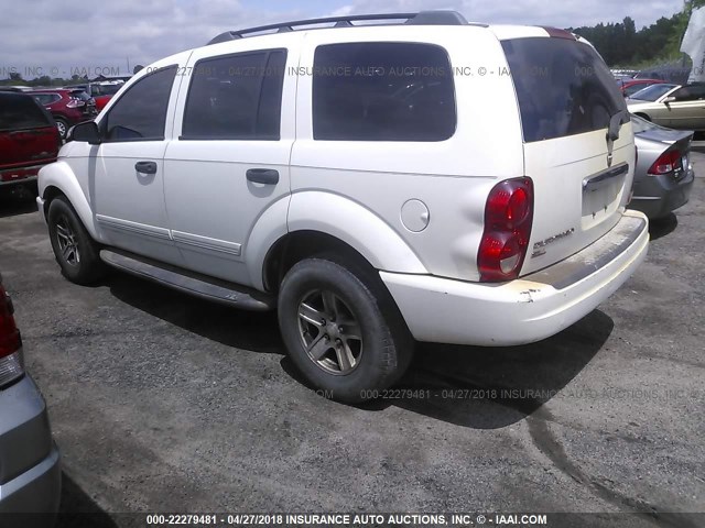 1D4HD48N84F125526 - 2004 DODGE DURANGO SLT WHITE photo 3