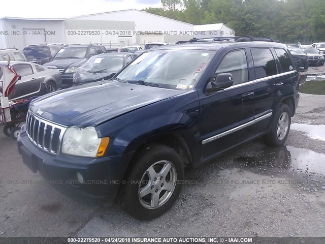 1J4HS58N45C732643 - 2005 JEEP GRAND CHEROKEE LIMITED BLUE photo 2