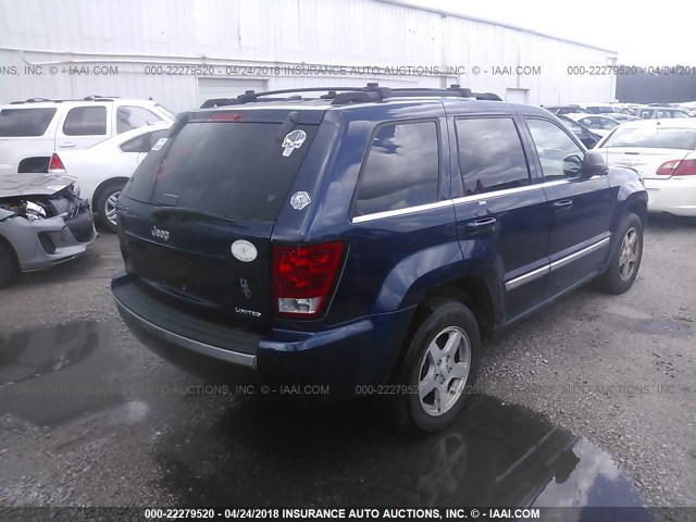 1J4HS58N45C732643 - 2005 JEEP GRAND CHEROKEE LIMITED BLUE photo 4