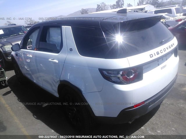 SALCP2BG4HH697628 - 2017 LAND ROVER DISCOVERY SPORT SE WHITE photo 3