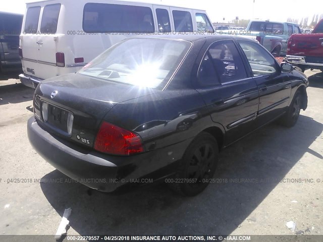 3N1CB51D74L897853 - 2004 NISSAN SENTRA 1.8/1.8S BLACK photo 4