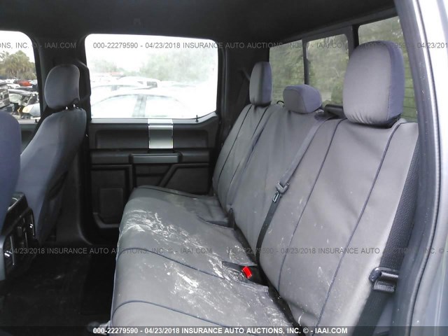 1FTEW1EF1GKF01694 - 2016 FORD F150 SUPERCREW GRAY photo 8