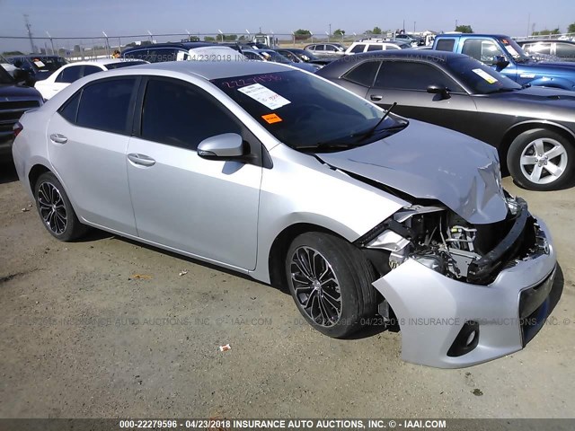 2T1BURHE0EC048466 - 2014 TOYOTA COROLLA L/LE/LE PLS/PRM/S/S PLS SILVER photo 1