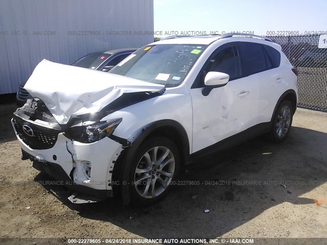 JM3KE2DY5F0483832 - 2015 MAZDA CX-5 GT WHITE photo 2