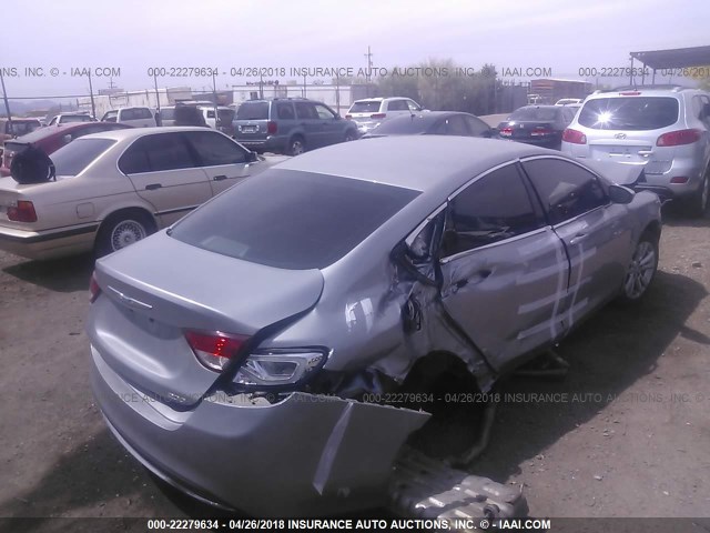 1C3CCCAB5FN584112 - 2015 CHRYSLER 200 LIMITED SILVER photo 4