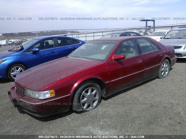 1G6KY5295VU824959 - 1997 CADILLAC SEVILLE STS RED photo 2