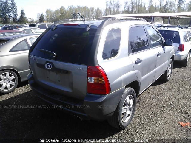 KNDJF724267191576 - 2006 KIA NEW SPORTAGE  SILVER photo 4