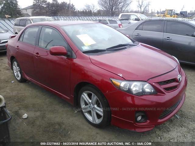 2T1BU4EE8DC078496 - 2013 TOYOTA COROLLA S/LE RED photo 1