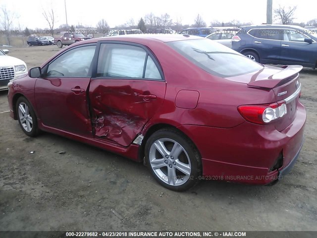 2T1BU4EE8DC078496 - 2013 TOYOTA COROLLA S/LE RED photo 6