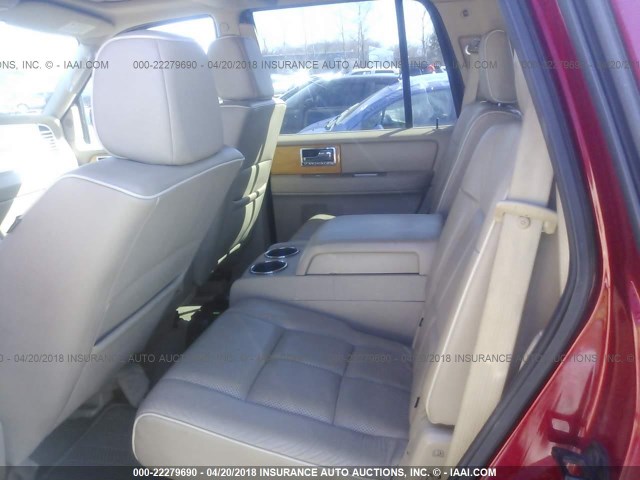 5LMFU28507LJ13121 - 2007 LINCOLN NAVIGATOR RED photo 8
