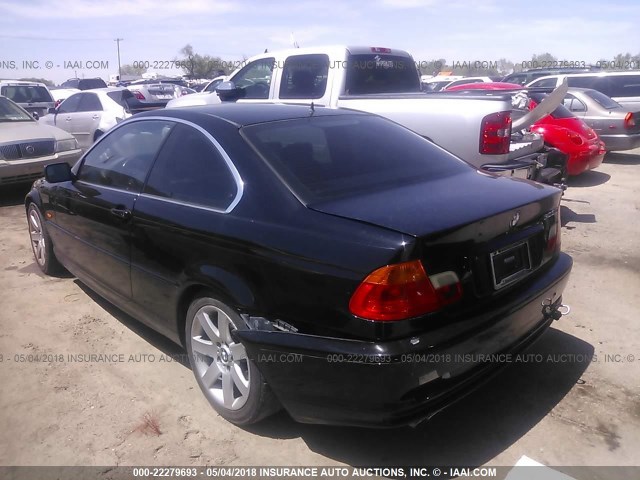 WBABM3343YJN80988 - 2000 BMW 323 CI BLACK photo 3