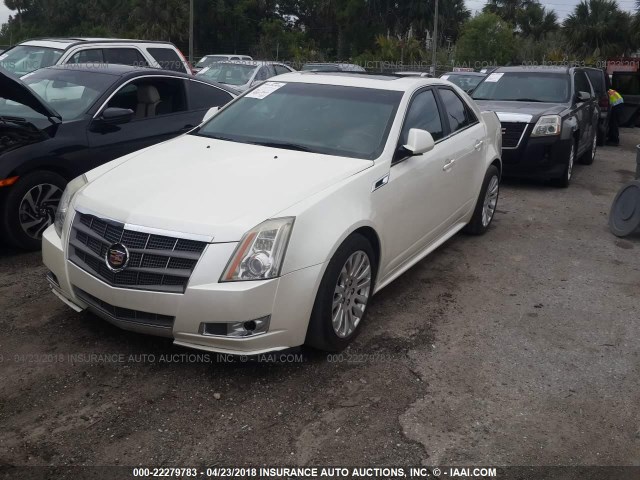 1G6DJ5EY7B0148761 - 2011 CADILLAC CTS PERFORMANCE COLLECTION WHITE photo 2