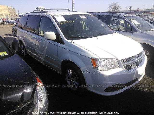 2C4RDGCG9ER153714 - 2014 DODGE GRAND CARAVAN SXT WHITE photo 1