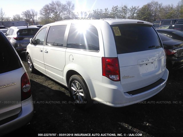 2C4RDGCG9ER153714 - 2014 DODGE GRAND CARAVAN SXT WHITE photo 3