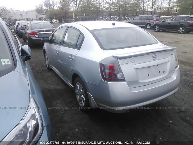 3N1AB6AP0AL601431 - 2010 NISSAN SENTRA 2.0/2.0S/SR/2.0SL SILVER photo 3