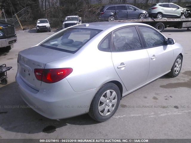 KMHDU46D37U163604 - 2007 HYUNDAI ELANTRA GLS/SE/LIMITED SILVER photo 4