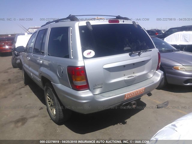 1J8GW58N92C313231 - 2002 JEEP GRAND CHEROKEE LIMITED SILVER photo 3