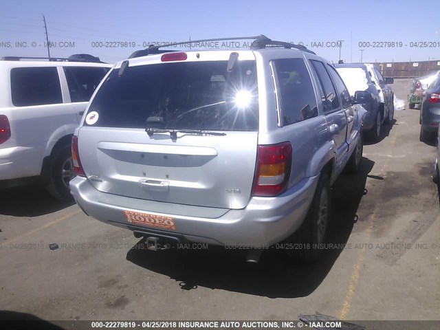 1J8GW58N92C313231 - 2002 JEEP GRAND CHEROKEE LIMITED SILVER photo 4