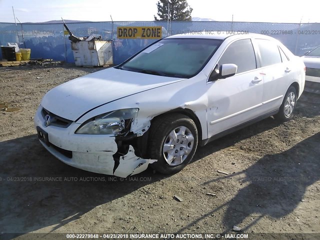 1HGCM56383A128793 - 2003 HONDA ACCORD LX WHITE photo 2