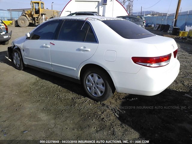 1HGCM56383A128793 - 2003 HONDA ACCORD LX WHITE photo 3